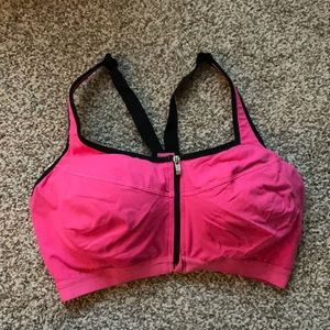 Pink Front Zip VS Sport Bra 36DD